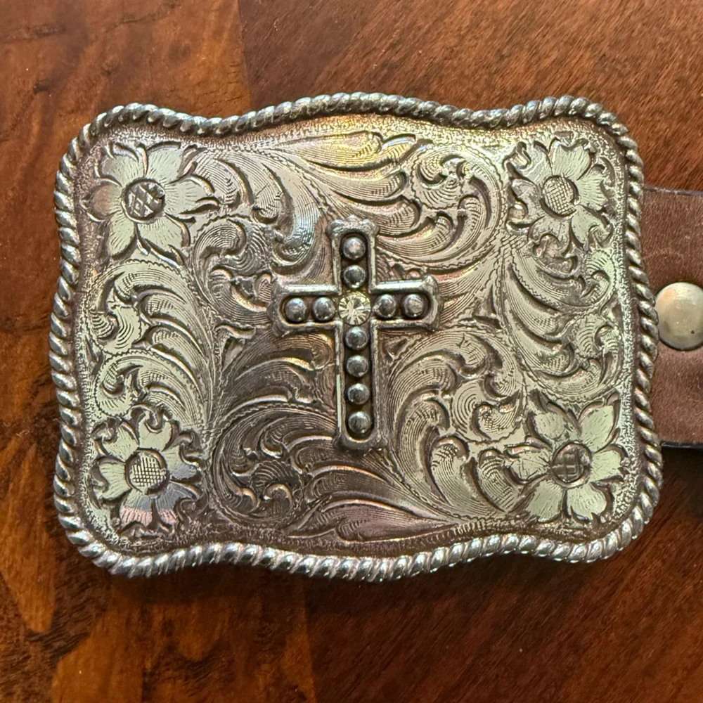 Nocona Kids Western Floral Engraved Belt